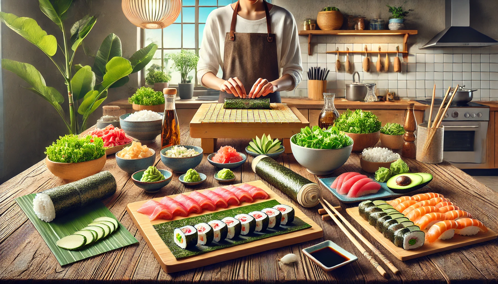 Japanese Sushi: Making Sushi Rolls and Sashimi at Home