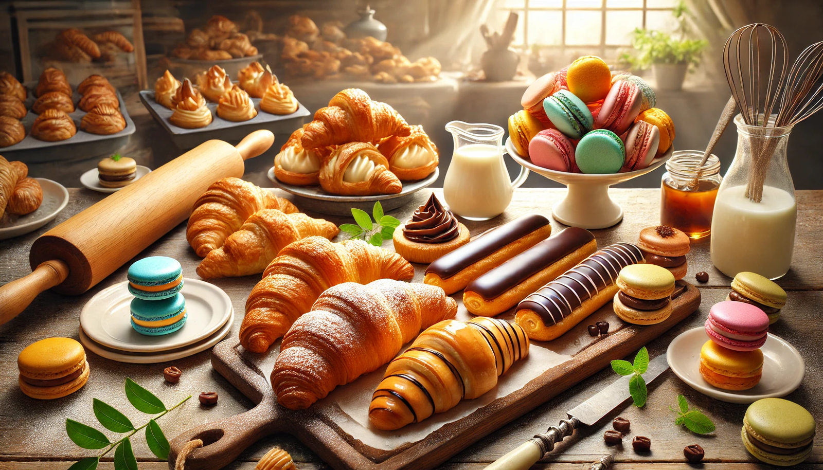 French Pastries: Recipes for Croissants, Éclairs, and Macarons